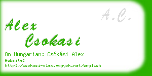 alex csokasi business card